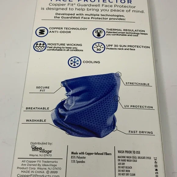 3-Copper Fit Guardwell Youth Boys Face Protector Mask Ages 8+ - Picture 4 of 5